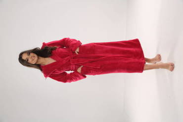 807 Luna II Ladies' Long Dressing Gown Forex - frambuesa