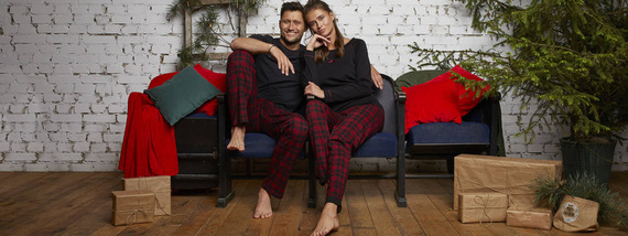 Ordesa Pijama señora manga larga, pantalón largo Moda Italiana - negro/estampado