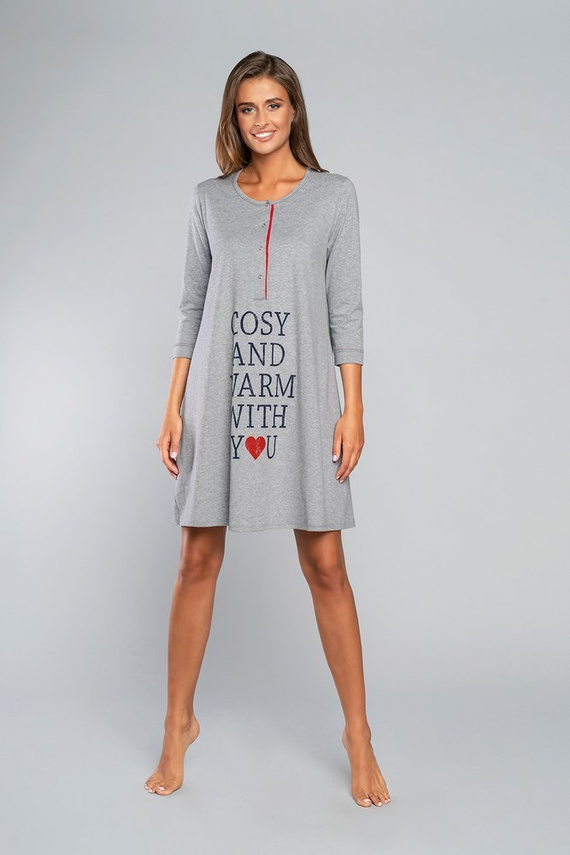 Bálsamo Camisa de Embarazo y Lactancia. manga 3/4 Italia Fashion - melange