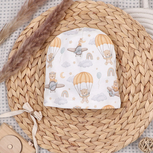 ABN-5520 Gorro Sky JourneyBaby de Nini- algodón orgánico, suave y vaporoso