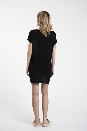 Ksenia Blusa de manga corta Moda Italiana - negro