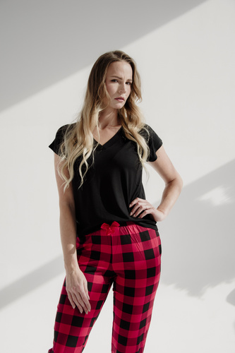 360 Checkered Forex Pijama Pants - rojo