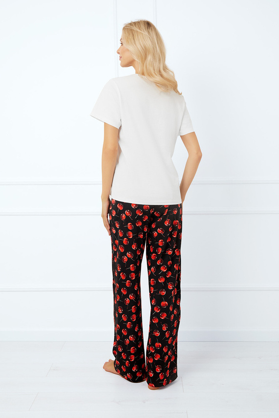 Cherry Pantalón de pijama de mujer, largo Moda Italiana - estampado