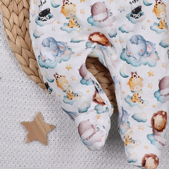 ABN-5607 Pelele Little Dreamers Nini de algodón orgánico - botones de presión sin níquel, hipoalergénico, producción polaca