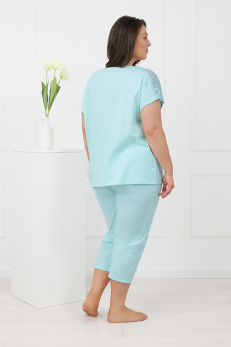 Pijama mujer Sensual Italian Fashion algodón 3/4 encaje  