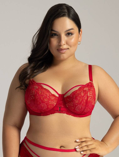 2157 Ava maxi sujetador semiacolchado rojo