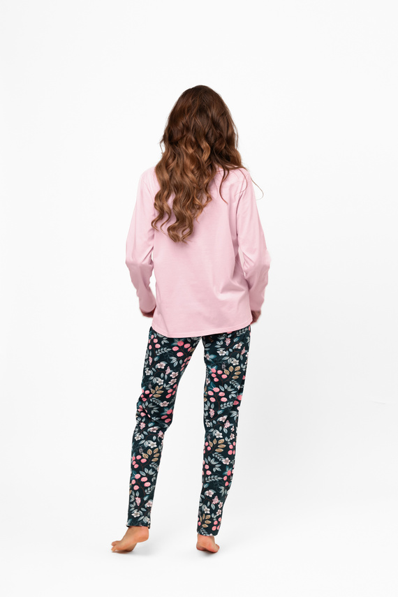 Pijama de algodón para mujer Marisal - manga larga, pantalón largo Moda Italiana