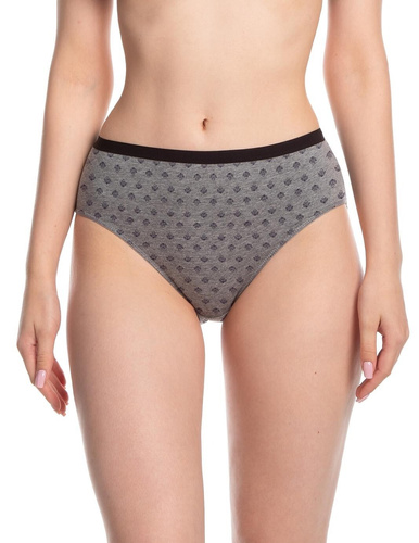 Lama L-130 BI-10 braguitas de bikini para mujer - algodón, pack de 3 en tonos grafito y negro