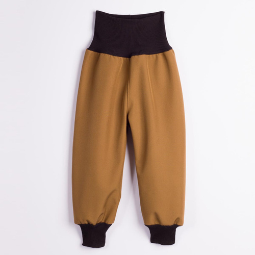 Nicol Pantalones 229053 softshell infantiles con forro polar, cintura alta, puños - oliva