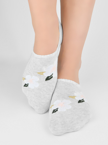 Calcetines bailarina mujer ST099 Noviti algodón invisibles silicona