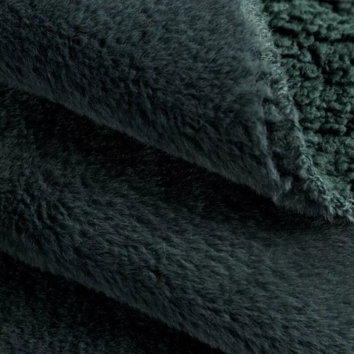 Colcha decorativa Nina Eurofirany verde menta oscuro 170x210 peluda suave 240 g/m²