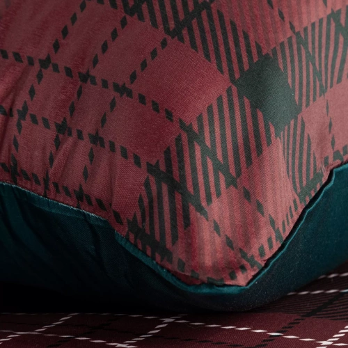 Noellie Ropa de cama de Navidad Eurofirany rojo - algodón ranforce, reversible