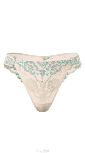 Bóxer Unikat Eloise beige y verde con encaje y tul elegante