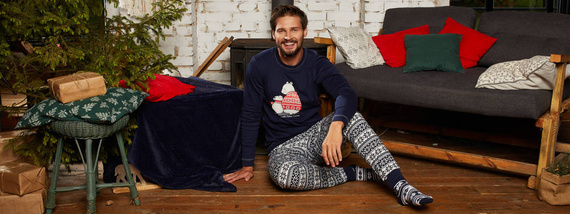 Arktyka Pijama de hombre Moda Italiana - azul marino