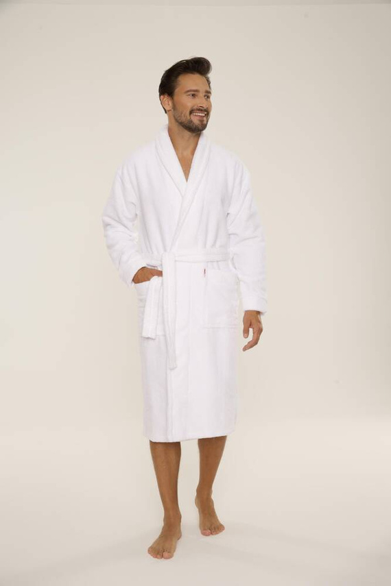 735 Bata de hombre Manuele De Lafense - blanco