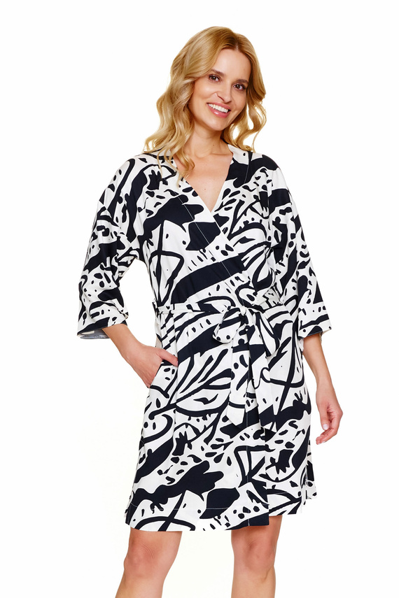 7311 Doctor Nap La Palma bata de mujer - viscosa, estampado de moda