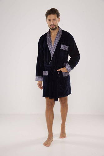 772 Bata de hombre Bonjour forex - azul marino