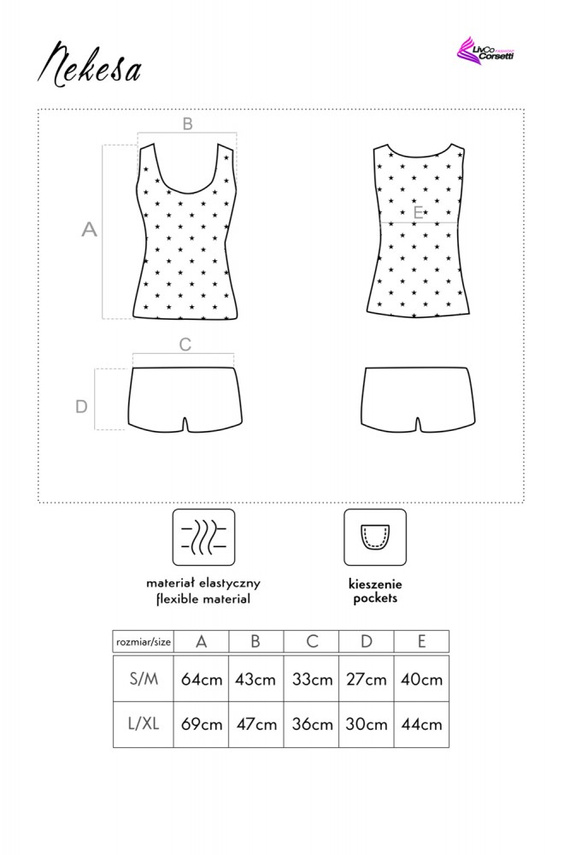 Nekesa LC 55127 Pijama de mujer LivCo Corsetti Moda