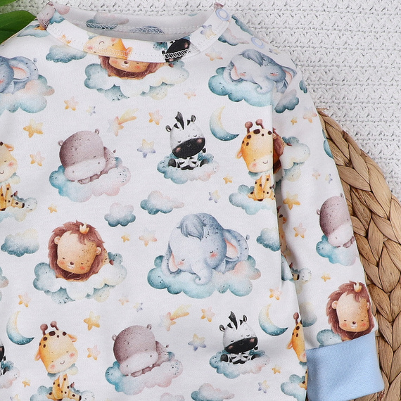 ABN-5609 Pijama para bebé Little Dreamers Nini de algodón orgánico - 100% de seguridad, cierres sin níquel, producción polaca