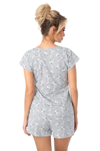 Pijama de mujer Bunny Short Donna gris - algodón, manga corta, cómodo conjunto