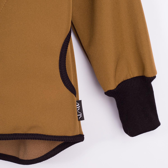 229003 Nicol Chaqueta softshell infantil con forro polar, capucha y reflectante - oliva