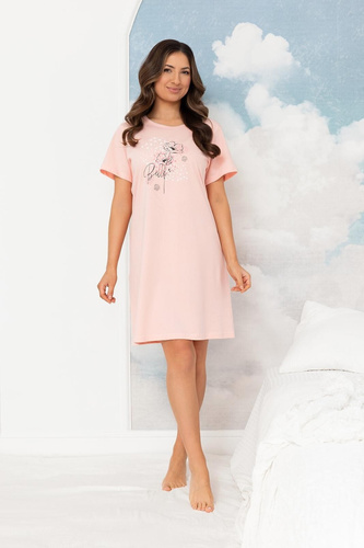 Camisón Regina 2002 algodón manga corta estampado cómodo mujer