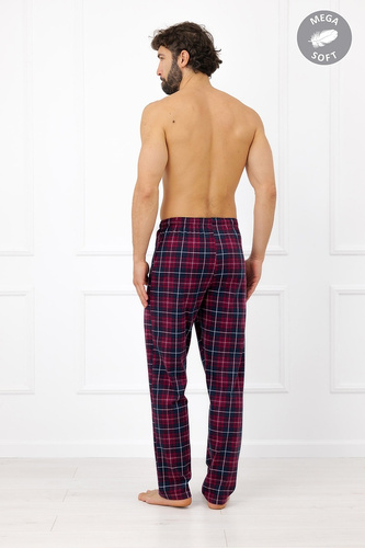 Italian Fashion Brajan Pantalones para hombre Mega Soft de algodón a cuadros