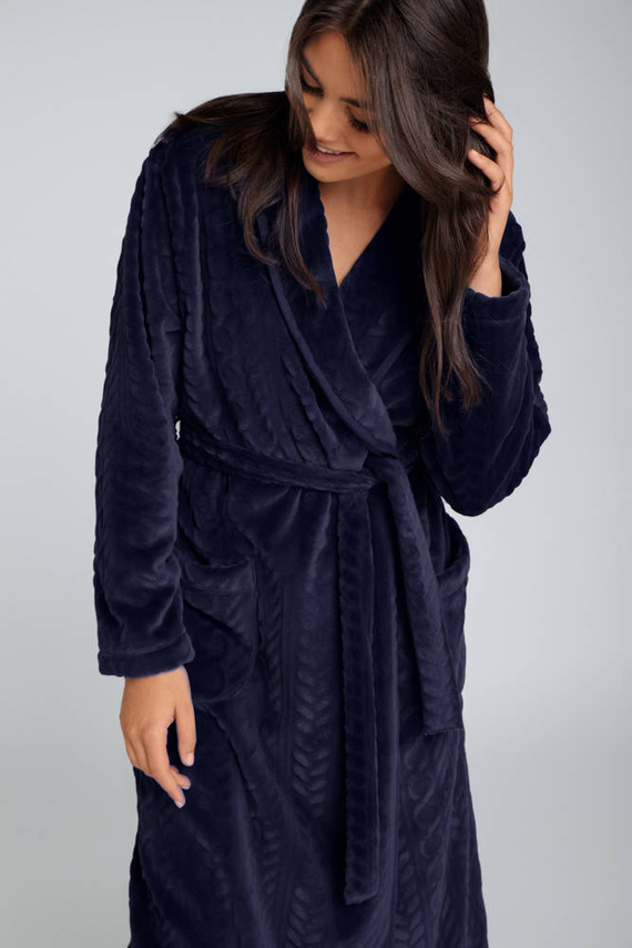 Albornoz polar Bona Ladies Italian Fashion - azul marino