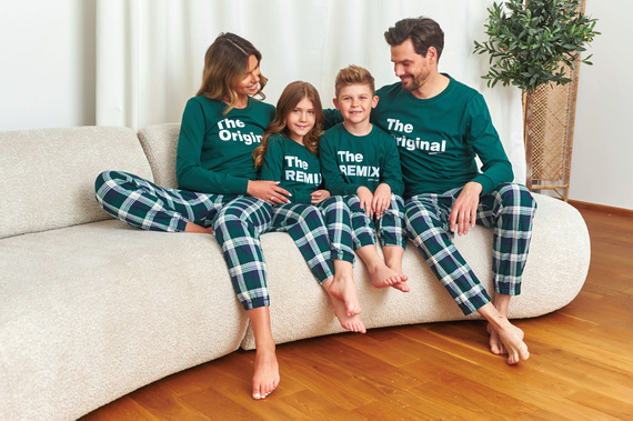 Doctor Nap 7342 - Pijama unisex infantil "The Remix" | Colección Family, producción polaca - azul marino