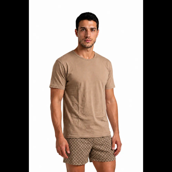 Sesto Senso 7268 Latte Pijama corta para hombre 100% algodón confort