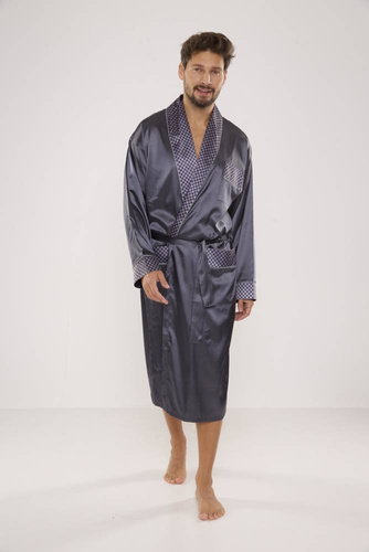 940 Albornoz de satén para hombre Forex - gris