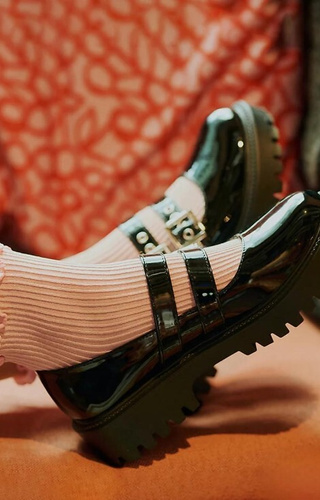 577 Calcetines Nana Gabriella rosa- acanalados, con lurex y volantes