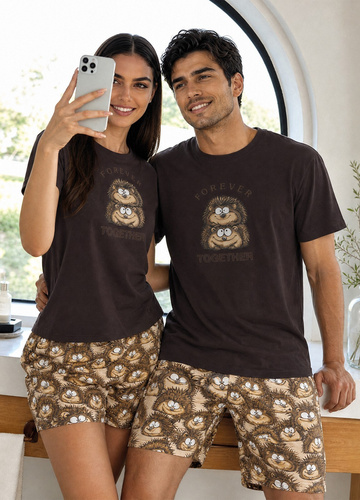 Pijama masculina Cornette Forever 326/327 100% algodón conjunto para pareja