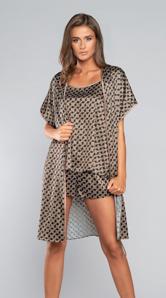 Ellipse Albornoz Manga Corta Moda Italiana - marrón