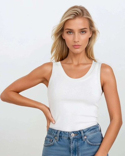 Top mujer Eldar Active Carlana – top ajustado de algodón con textura acanalada