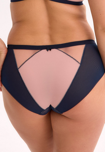 Tanga Aina GFP 1273 Gaia – Encaje elegante, tul elástico, confort, azul oscuro