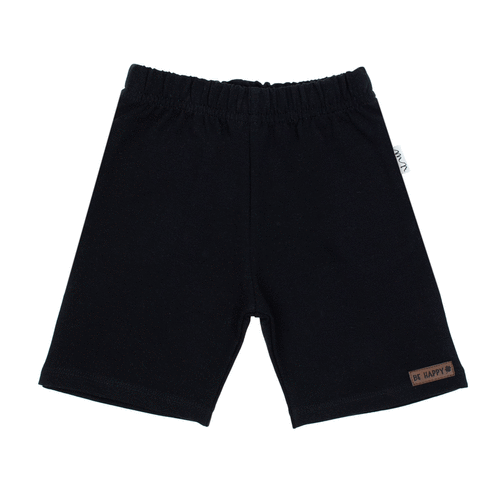 169514 Pantalón corto para niños Nicol - unisex, algodón con elastano, cómodo, fabricación polaca - negro