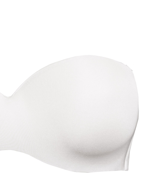 1580 Sujetador push-up Fantastic - bandeau, microfibra Sielei blanco