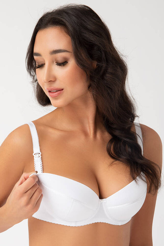 Gorsenia MK01 Ana Sujetador de lactancia - blanco