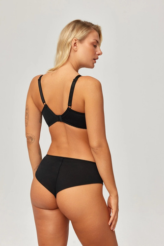 Biustier Sara Azal Semi Soft negro de encaje, semiacolchado con aros