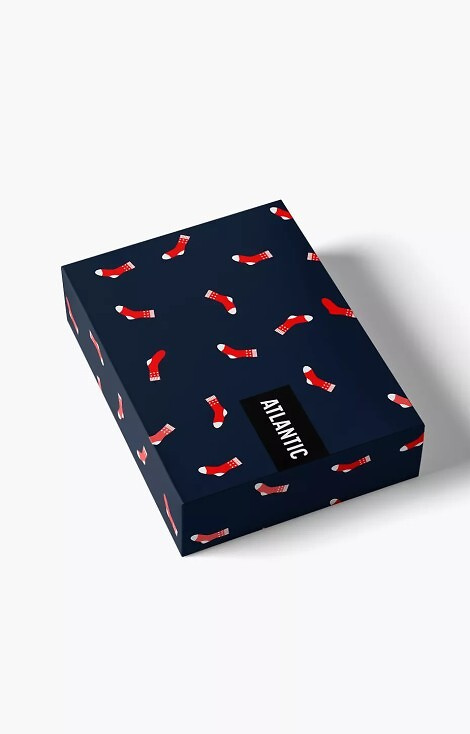 2GMB-010 Calzoncillos bóxer Atlantic para hombre - algodón, estampado navideño, lote de 2