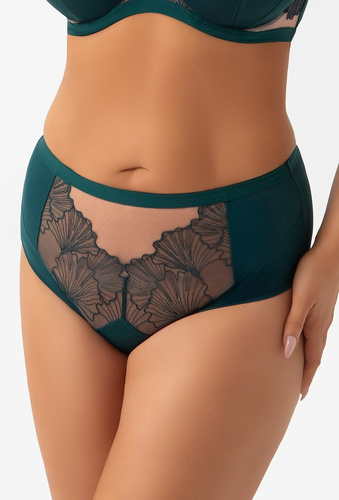 Gorsenia F034 Aisha bragas verdes para mujer, tipo full, tul bordado, microfibra