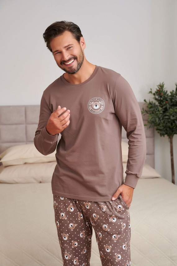 Doctor Nap 7508 Bear Club Pijama mujer marrón 100% algodón ositos