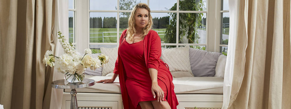 Song Albornoz de señora manga 3/4 Moda Italiana - rojo