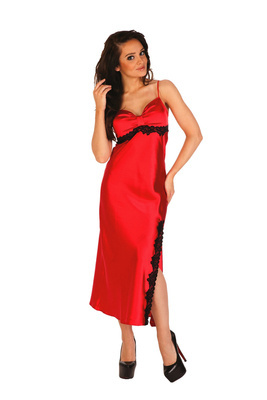 926 Kleoree Camisón largo De Lafense - rojo