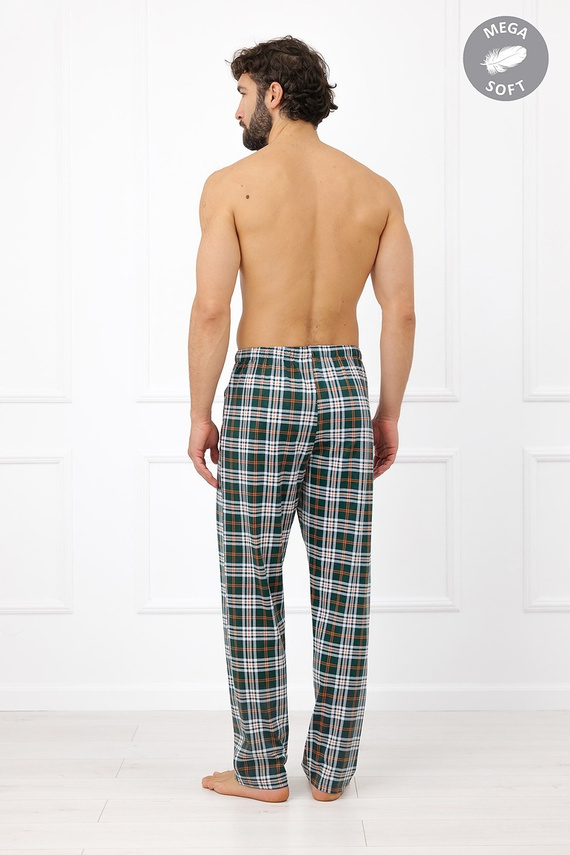 Pantalones de pijama para hombre Italian Fashion Aksel algodón MEGA SOFT a cuadros