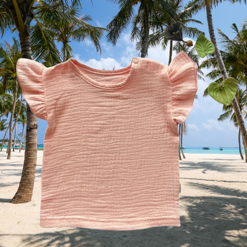 Mamatti BL50106 blusa de muselina para niña ligera algodón verano