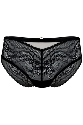 19236 Feel Panties Mediolano Negro - Braguitas sensuales de encaje para mujer