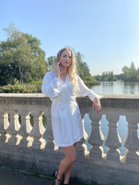 411 Bata corta de mujer Jeanne - crudo