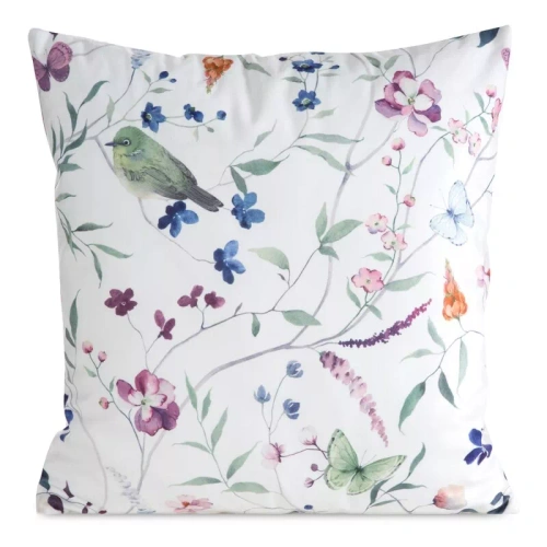 Funda cojín 45x45 Mink 36 Eurofirany terciopelo flores